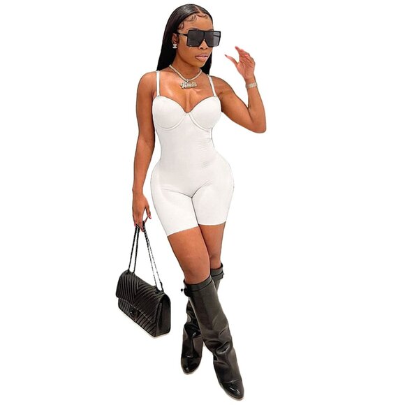 Womens Short Pants Jumpsuit - Picture 1 of 1